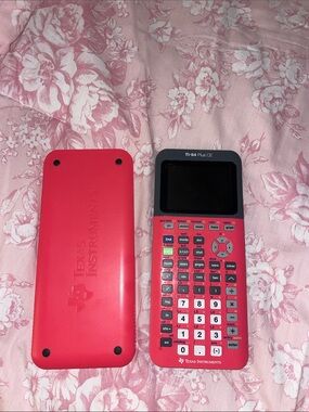 Texas Instruments TI-84 Plus CE Pink Graphing Calculator with Matching Cover